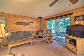 Living Room | Smart TV | Wood-Burning Stove