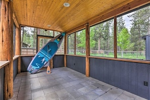 two paddleboards to enjoy with 4 life jackets