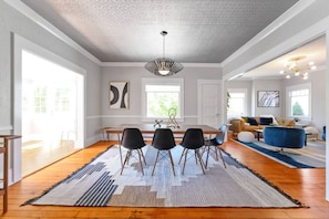 Dining room - CB2 table, West Elm rug