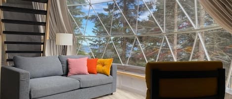 Our domes offer a beautiful living space immersed in nature.