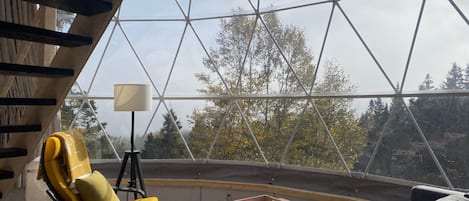 Our domes offer a beautiful living space immersed in nature