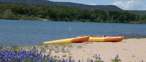 Best beach in Central Texas.  Private with view of Packsaddle Mountain.  