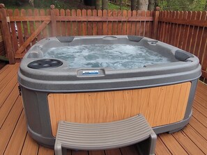 Hot tub | The Pines - Augill Beck Park, Brough, near Kirkby Stephen