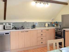Well equipped kitchen area | Pippins, Penybont