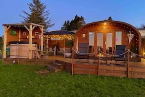 Loch Lomond Sunset Glamping Pod with Hot Tub and Gazebo