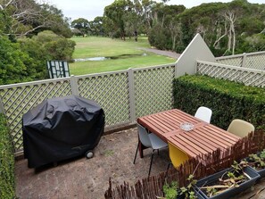 BBQ and outdoor dining looking over the golf course Hole #6