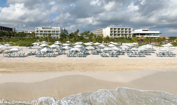 Beach with beach service