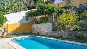 The refreshing swimming pool is available for all guests! Plunge into the clear water and cool off on hot days #refreshing #pool #portugal #pt #sintra