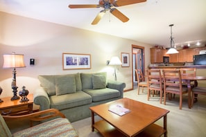 Ceiling Fan, Living Room, Room, Indoors, Couch