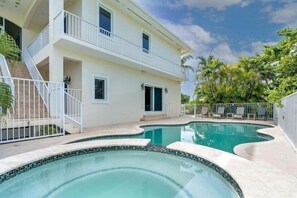 Pool and hot tub.