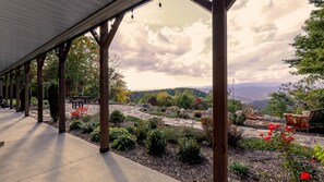 Ground level looking toward the mountains. Covered by the top-level deck.