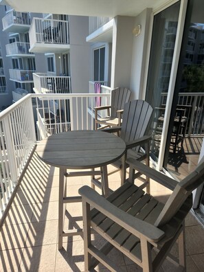 Balcony faces to the North.  