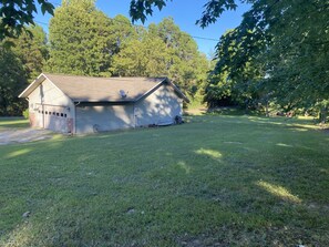 Large side yard.