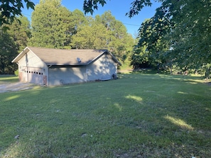 Large side yard.