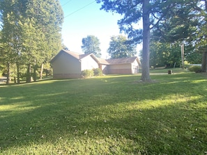 Large side yard.