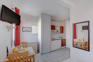 Enjoy the warm and cozy decor in our studio.