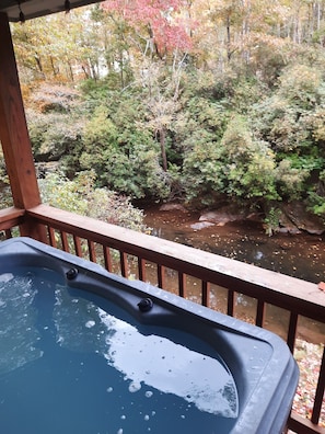 view from hot tub