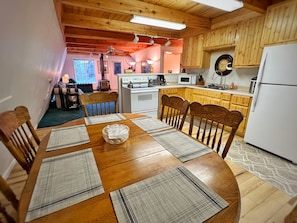 Kitchen and dining area. 