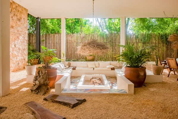 Enjoy a relaxing conversation at the lounge area