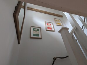Staircase with rope handle