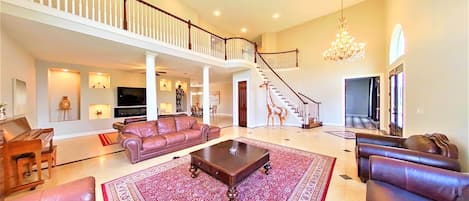Stunning Chandelier Living Room