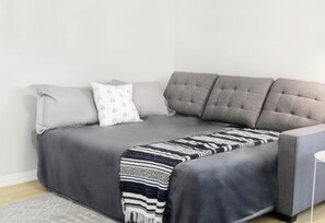 Comfortable pull out sofa bed. 