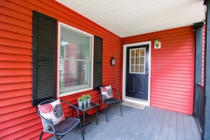 Cozy farmers porch and main entry