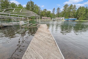 Private dock for boating, kayaking, fishing, or enjoying the water.