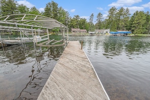Private dock for boating, kayaking, fishing, or enjoying the water.