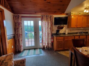 Entryway into kitchen dining area