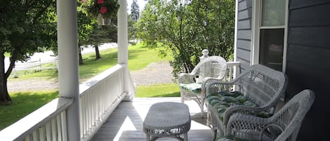 Front porch seating.