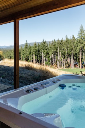 Course views from the hot tub