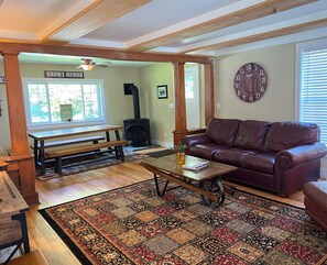 Large living and dining area.