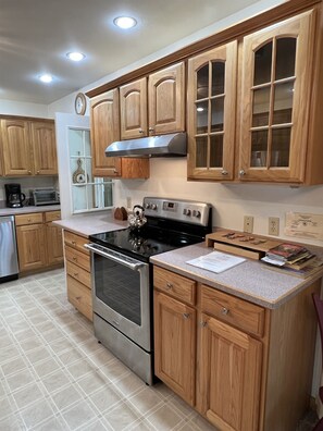 Kitchen with stainless appliances