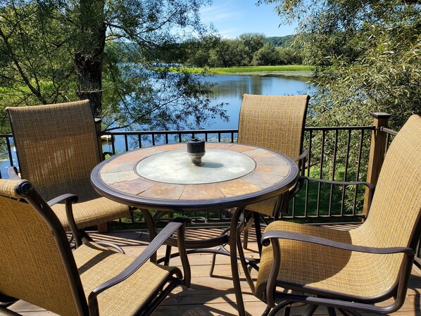 Dining area on deck