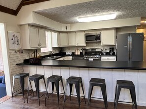 Kitchen with counter seating