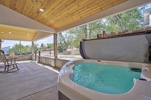 Enjoy a relaxing soak in the hot tub after a day of exploring all of Colorado's beauty!