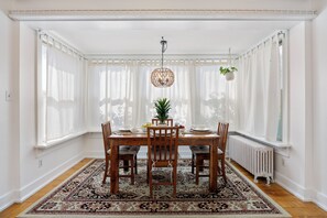 Bright breakfast nook in the kitchen