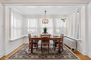 Bright breakfast nook in the kitchen