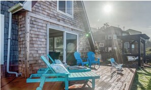 Deck off Living Room, plenty of outdoor furniture to relax and enjoy the ocean!