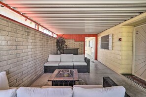 Covered Patio | Outdoor Couches | Bar