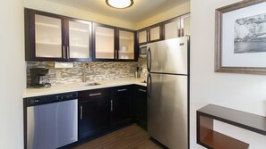 Tuck into a great snack you’ve prepared in your kitchenette.