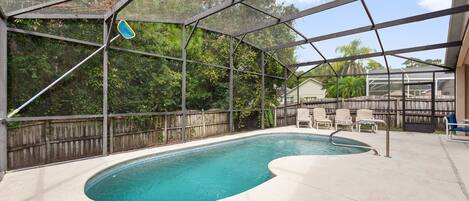 Oversized and covered swimming pool