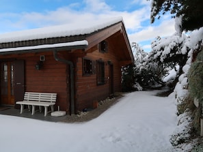 Sky, Cloud, Building, Property, Snow, Window, House, Wood, Cottage, Tree