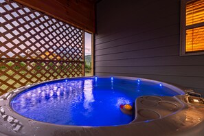 Our relaxing hot tub is just right anytime!