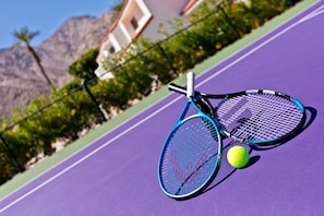 Enjoy a game of tennis just 5 minutes away (we have 4 racquets and balls for you to use)!