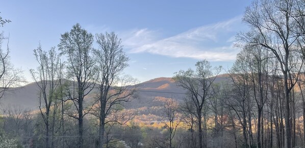 Mountain views from the front porch and all the bedrooms.