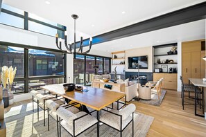 Beautifully designed living and dining room space 