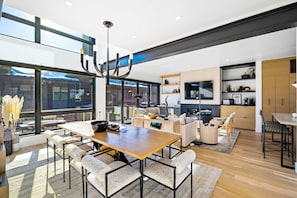 Beautifully designed living and dining room space 