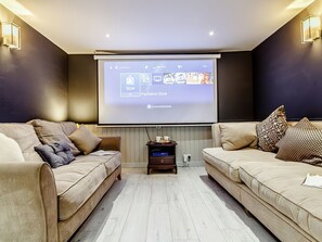 Living room with cinema screen | The Golden Crown, Tarbolton, near Ayr